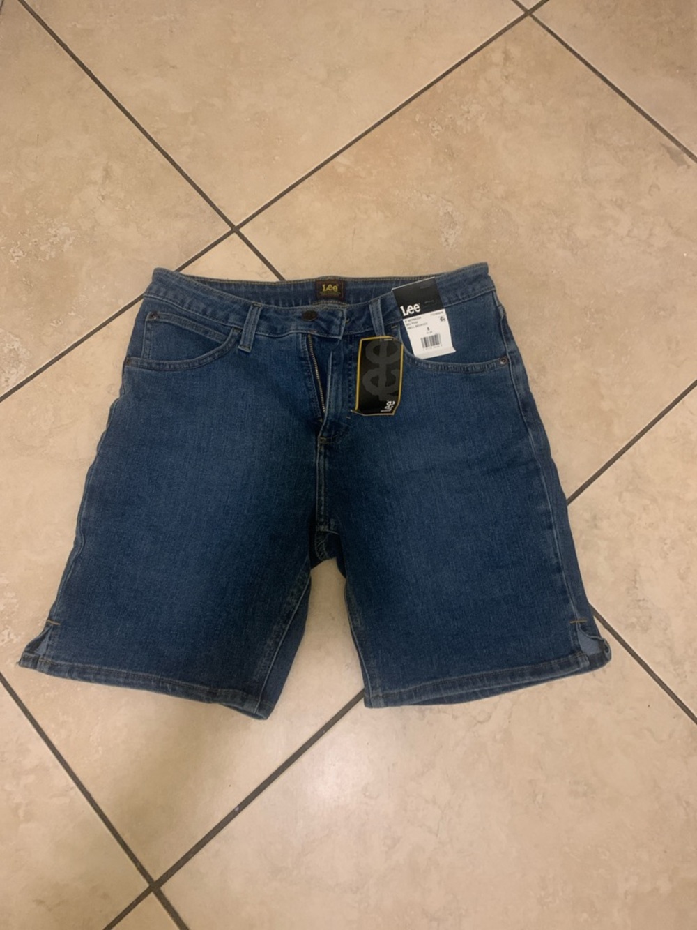 Lee Men’s Dark Blue Denim Shorts